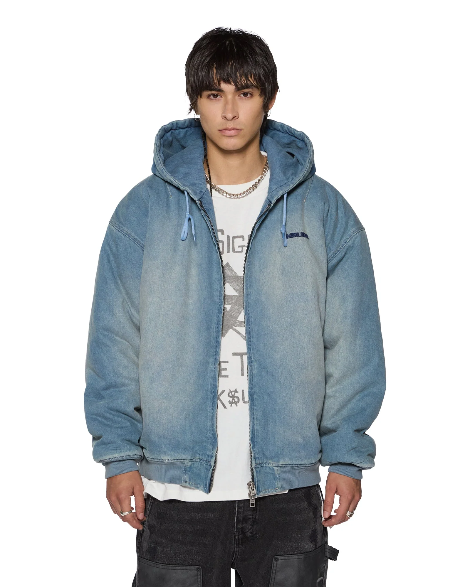 SLOUCH BOMBER JACKET FADED INDIGO - Image 4